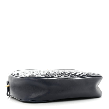 Saint Laurent Lambskin Quilted Victoire Camera Bag Deep Marine 4 of 10