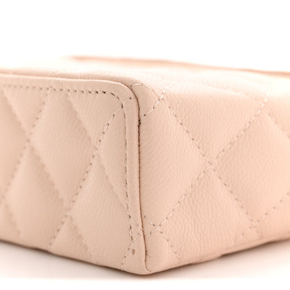 Chanel Caviar Quilted Top Handle Slim Vanity With Chain Beige 10 of 11