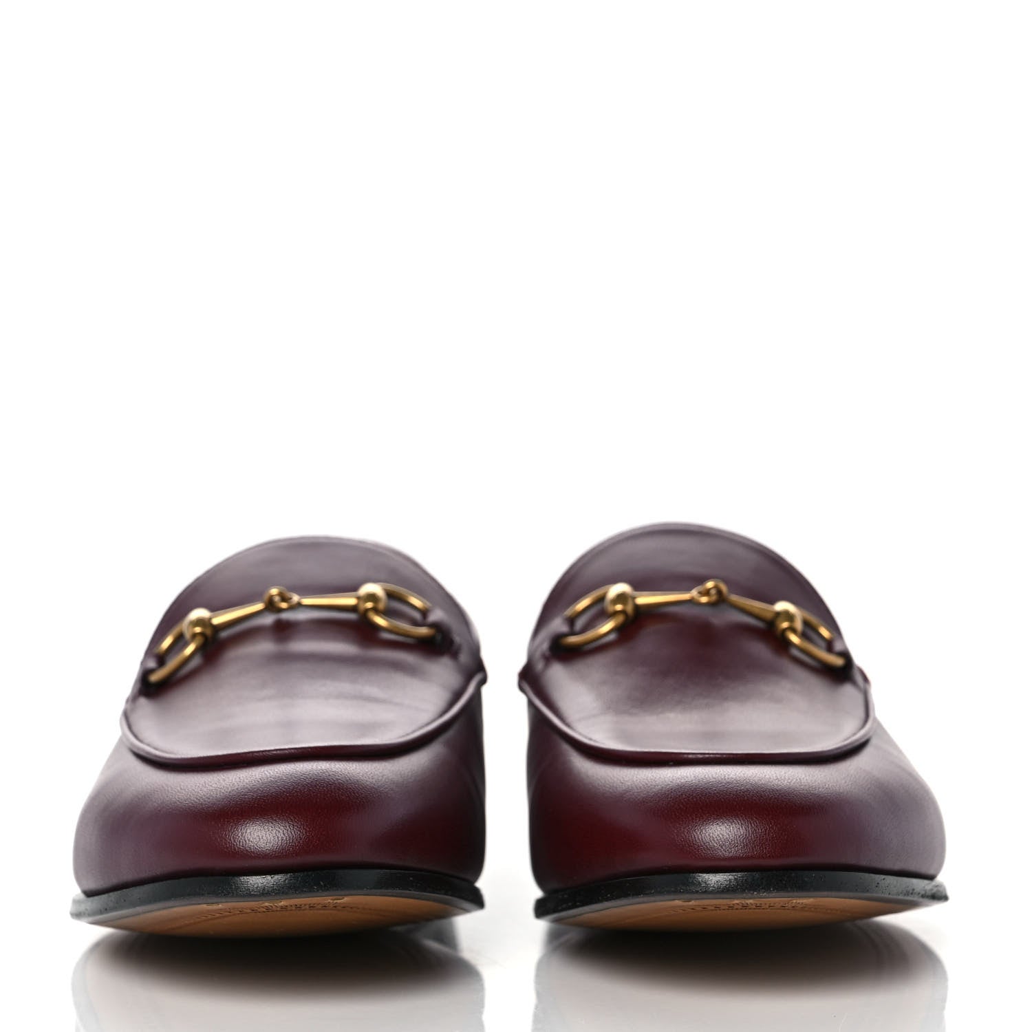 Gucci Lambskin Womens Brixton Horsebit Loafers 39 Vintage Bordeaux 2 of 9