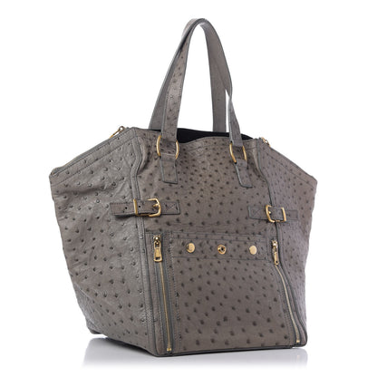 Saint Laurent Ostrich Medium Downtown Olive 3 of 9