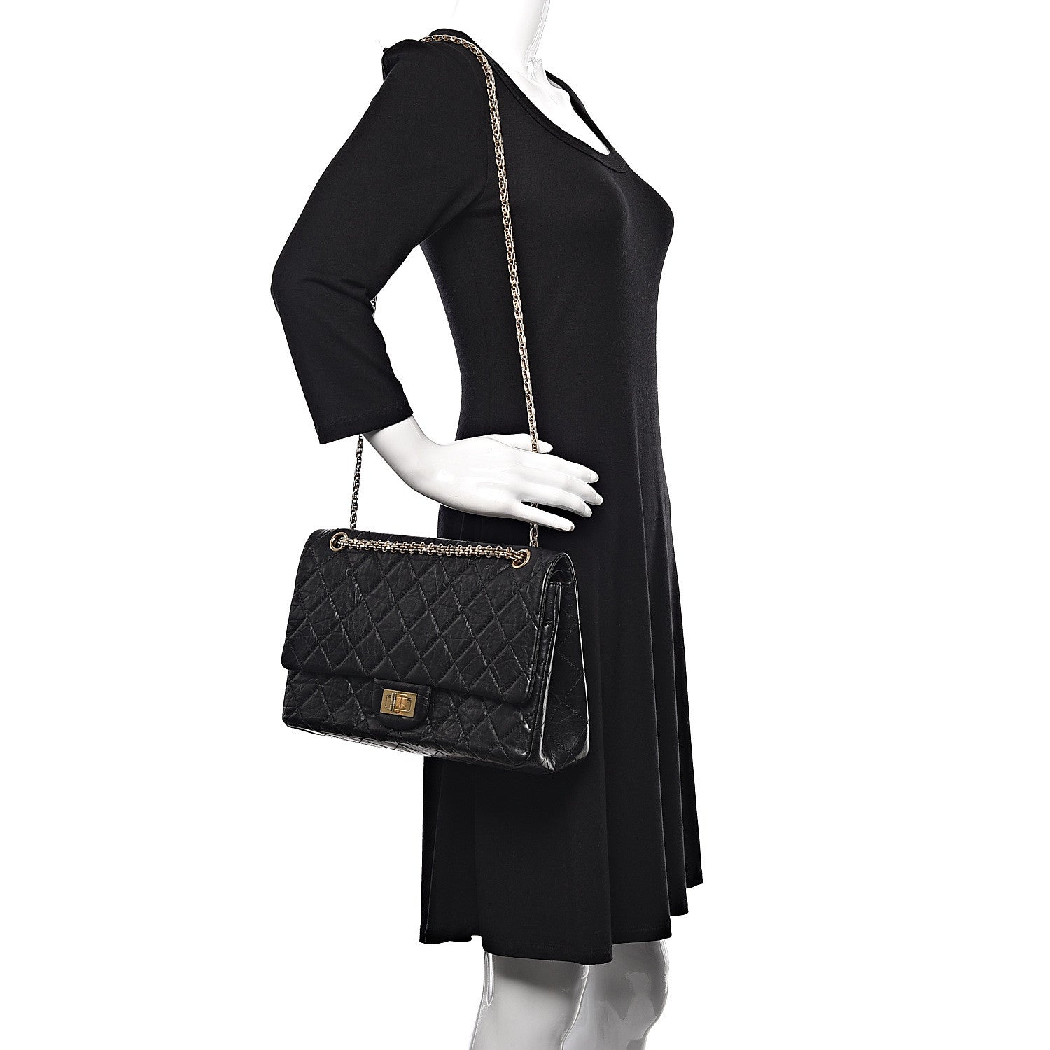 Chanel Aged Calfskin Quilted 2.55 Reissue 227 Flap Black 2 of 10