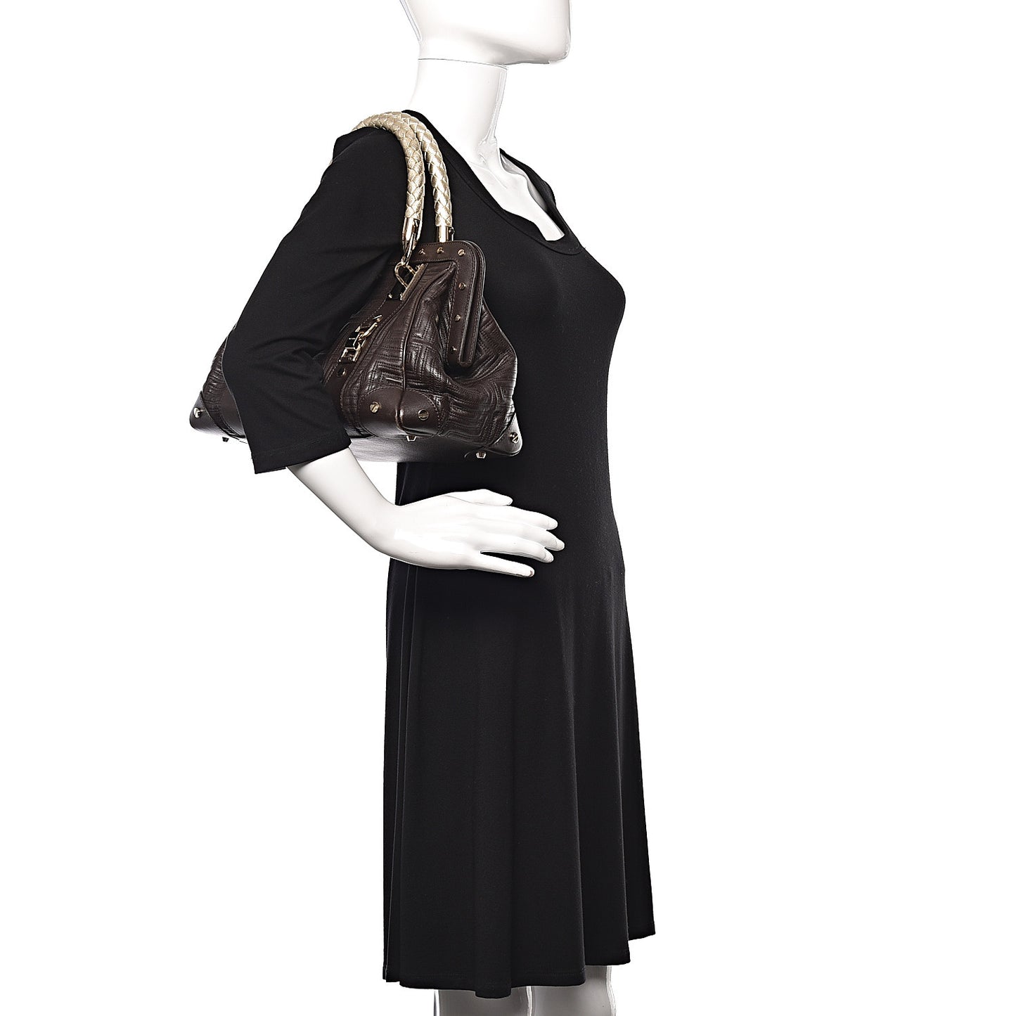 Lambskin Couture Snap Out Of It Bag Brown Gold