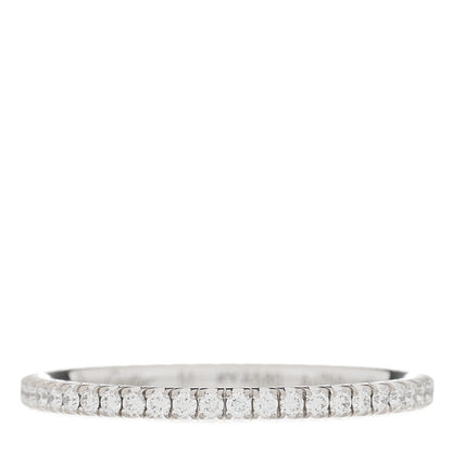 Cartier 18K White Gold Diamond 1.5mm Etincelle de Cartier Wedding Band Ring 51 5.75 1 of 5