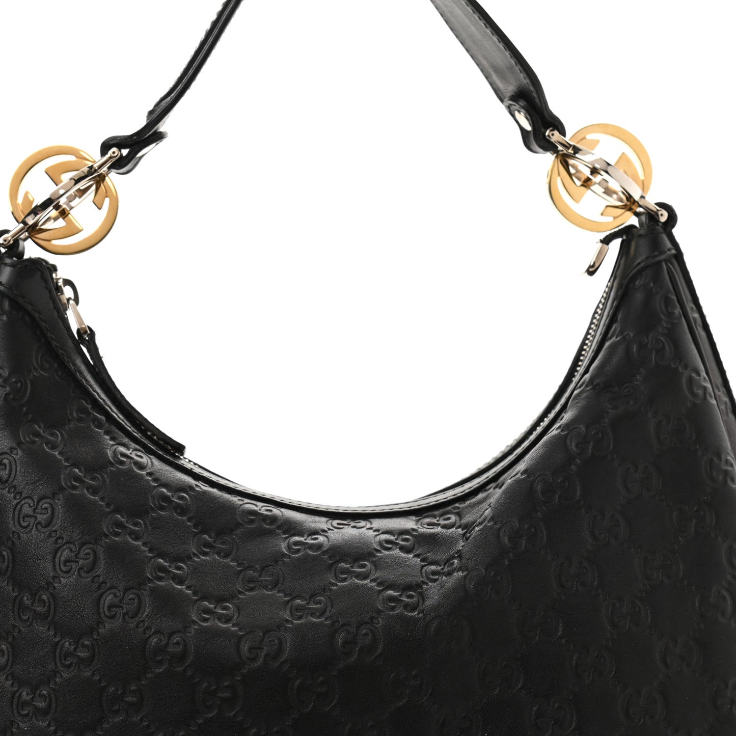 Guccissima Medium GG Twins Hobo Black
