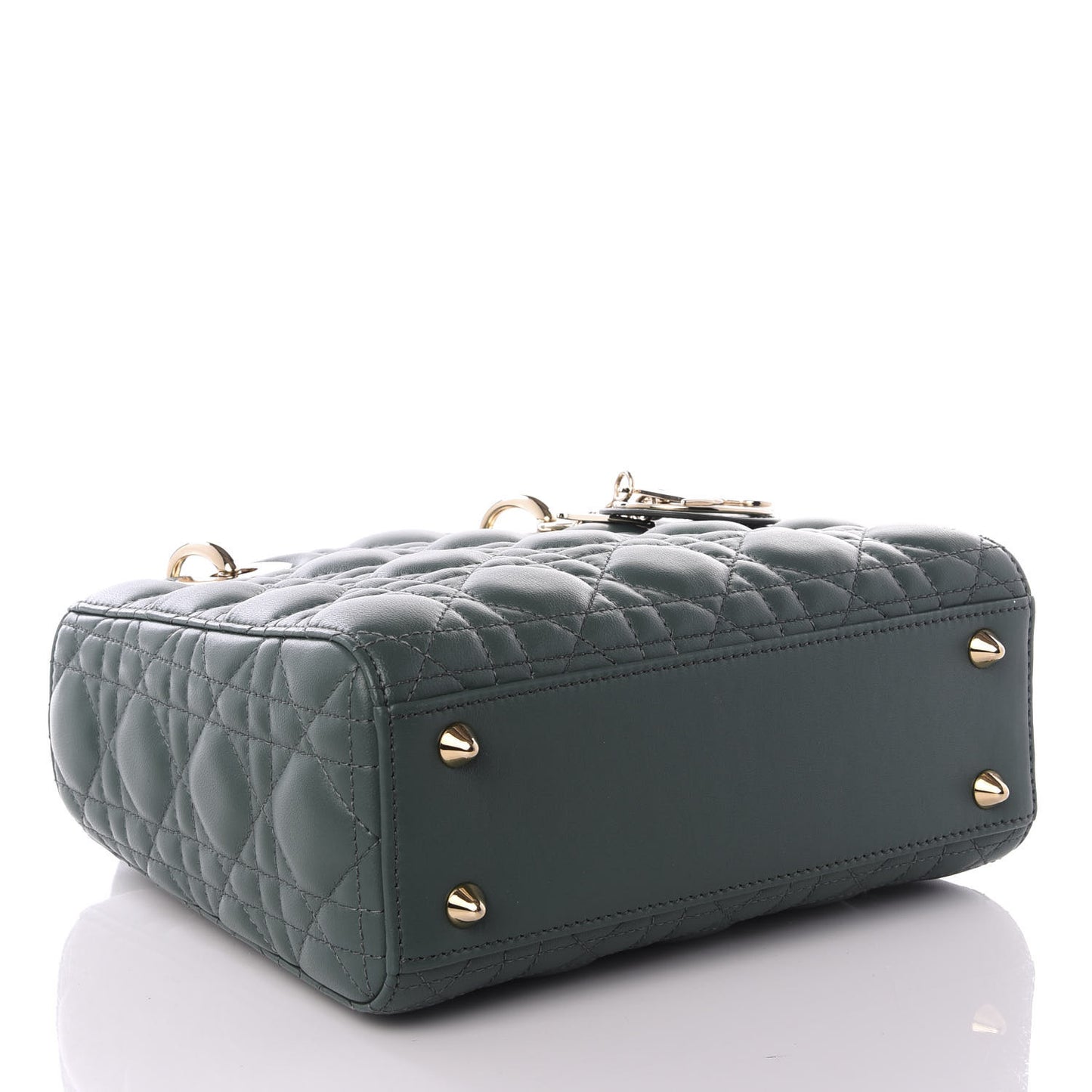 Lambskin Cannage Small My ABCDior Lady Dior Green