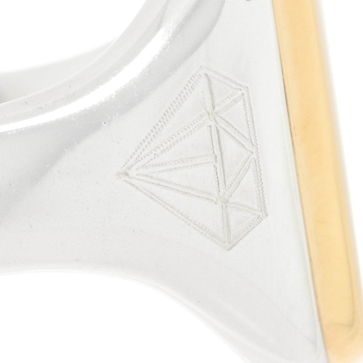 Tiffany Sterling Silver 18K Yellow Gold Signet Ring 60 9 5 of 7