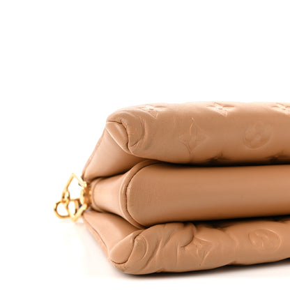Louis Vuitton Lambskin Embossed Monogram Coussin PM Camel 8 of 10