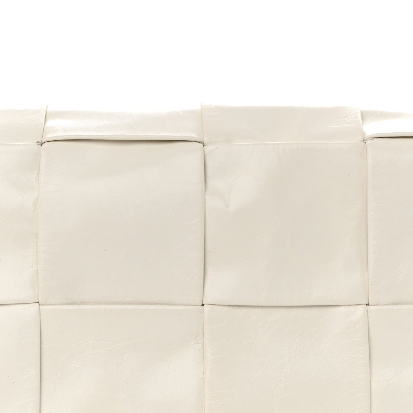 Paper Calfskin Intrecciato Cassette Belt Bag White