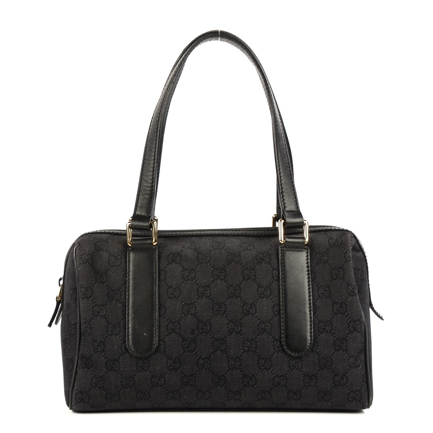 Gucci Denim Monogram Small Duffle Bag Dark Brown 1 of 7