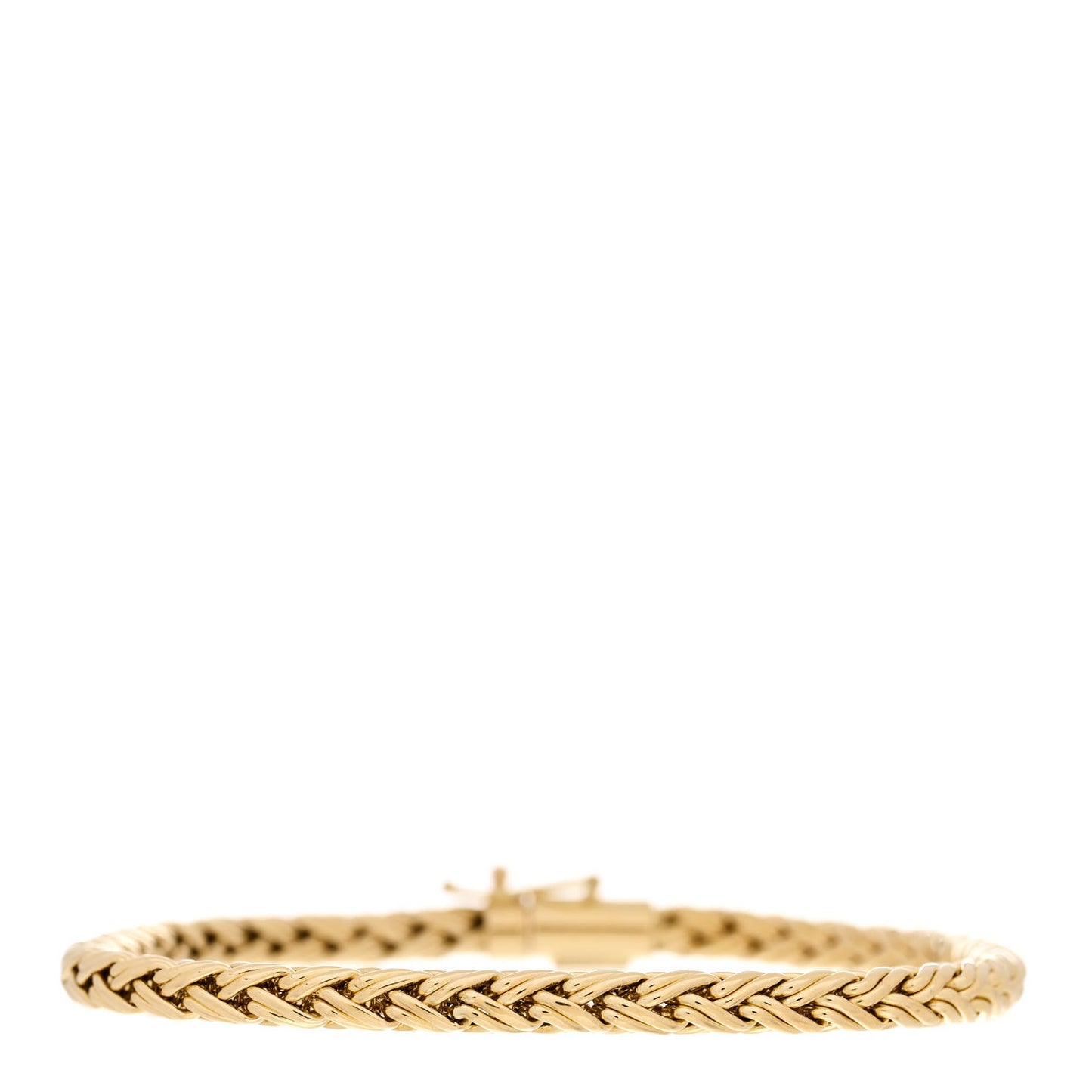 18K Yellow Gold Russian Braid Chain Bracelet