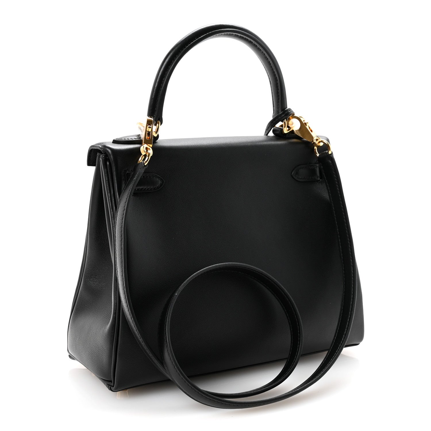 Hermes Cheri Calfskin Kelly Retourne 25 Black 3 of 10