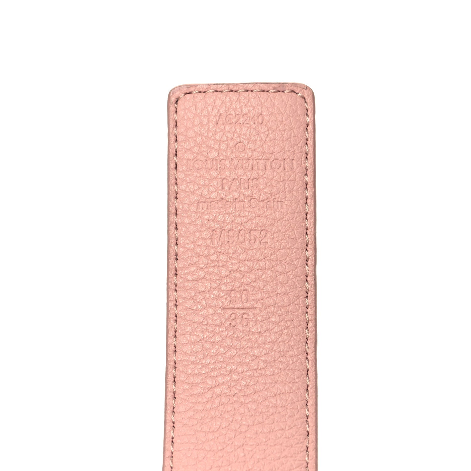 Louis Vuitton Calfskin Monogram 30mm LV Initiales Reversible Belt 90 36 Rose Ballerine 5 of 6