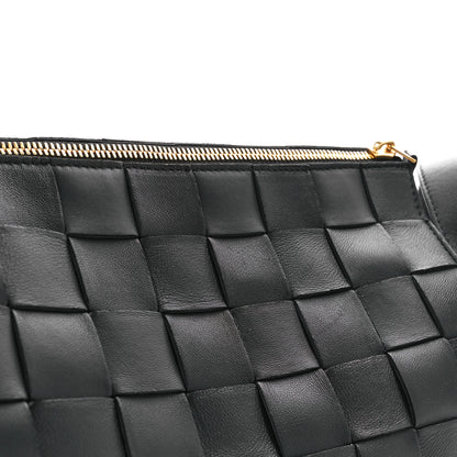 Bottega Veneta Lambskin Maxi Intrecciato Bowling Cassette Shoulder Bag Black 15 of 15