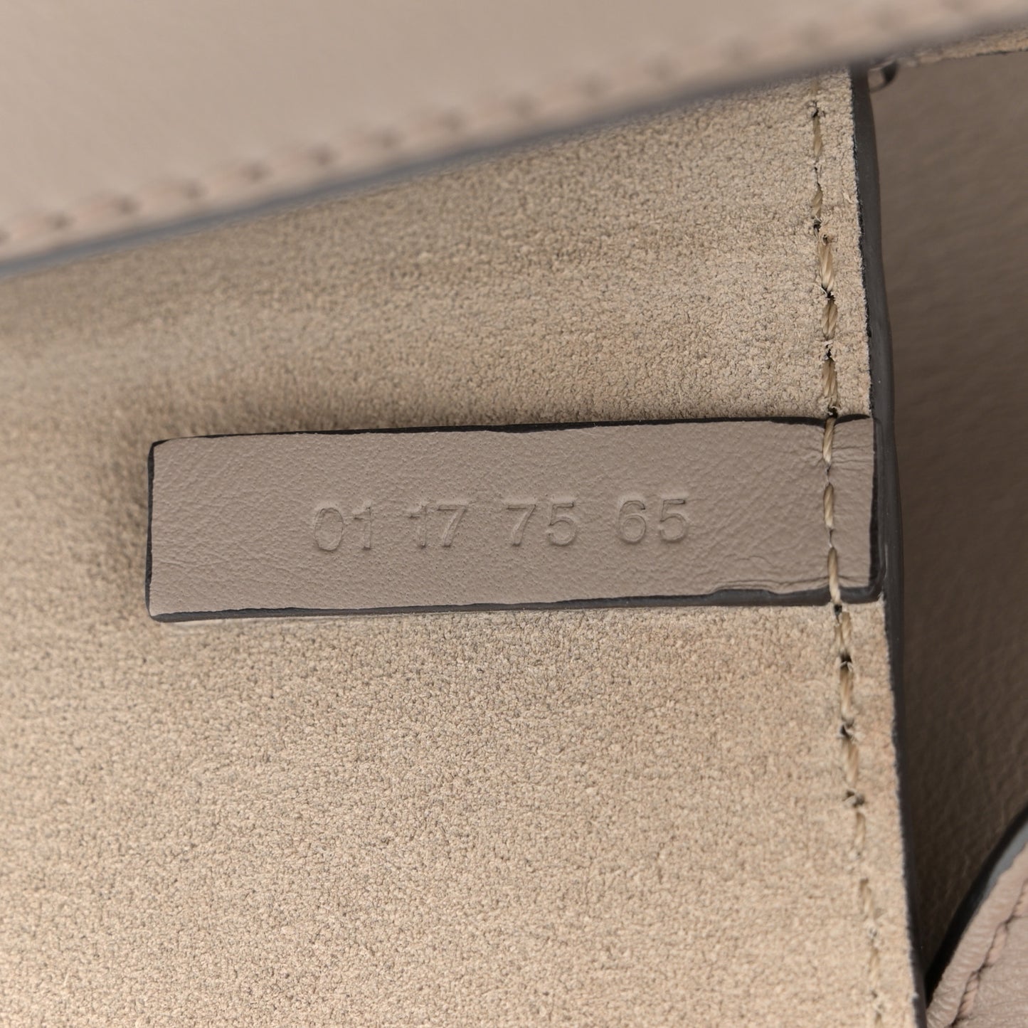 Suede Calfskin Small Faye Shoulder Bag Motty Grey