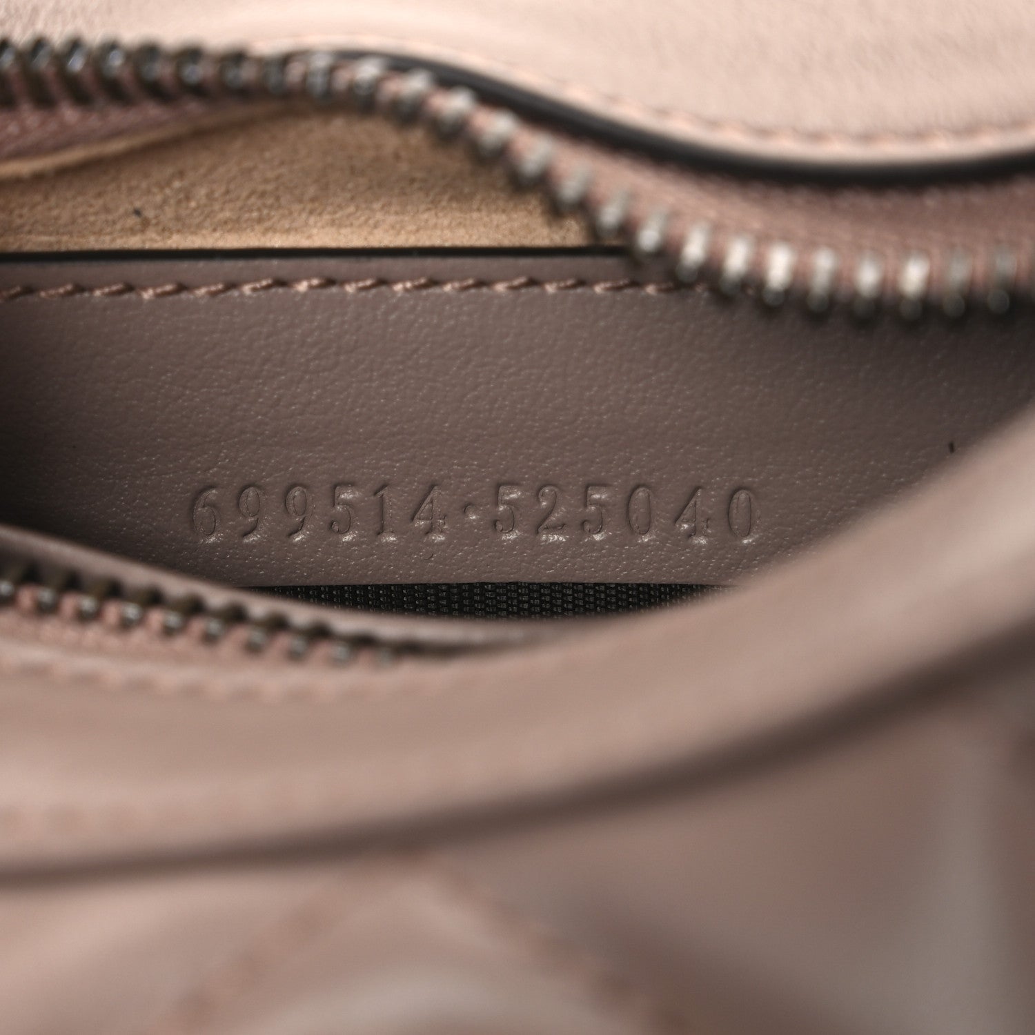Gucci Calfskin Matelasse Chevron Mini GG Marmont Half Moon Hobo Porcelain Rose 7 of 10