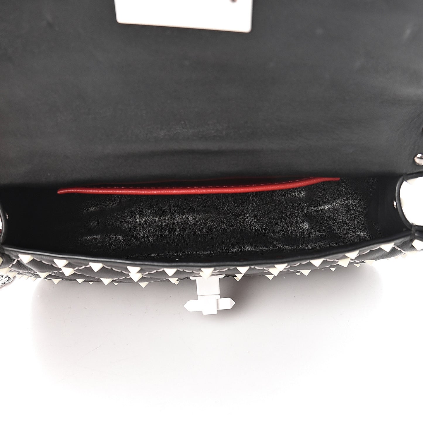 Lambskin Small Free Rockstud Spike Shoulder Bag Black