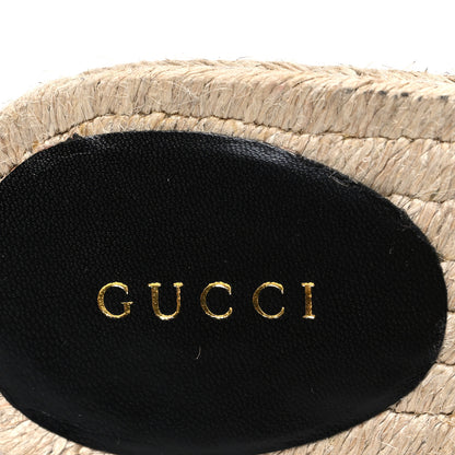 Gucci Nappa Matelasse GG Marmont Espadrille Slippers 37.5 Black 9 of 11