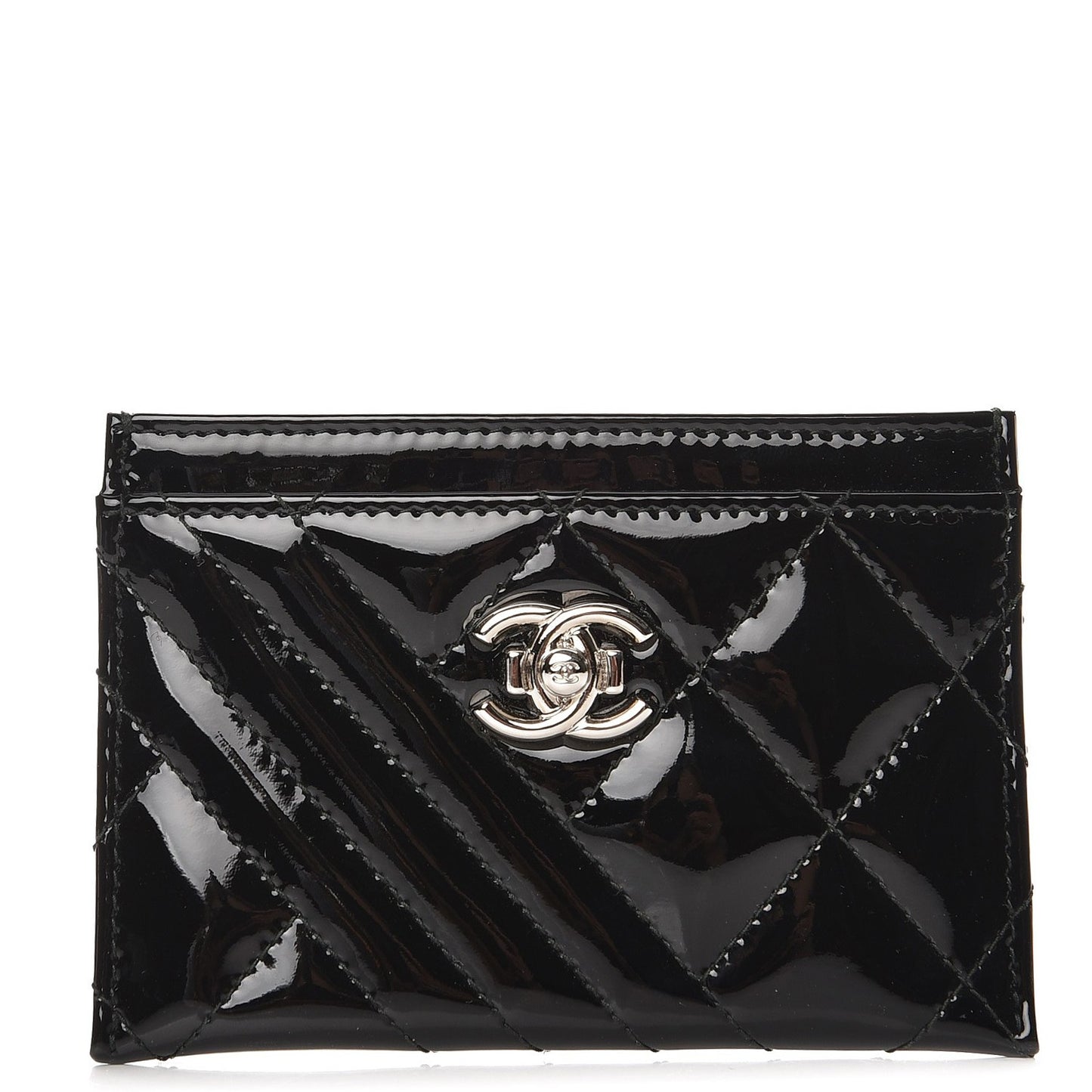 Patent Quilted Coco Boy Card Holder Black
