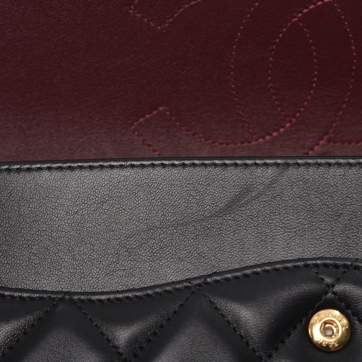 Chanel Lambskin Quilted Jumbo Double Flap Black 10 of 10