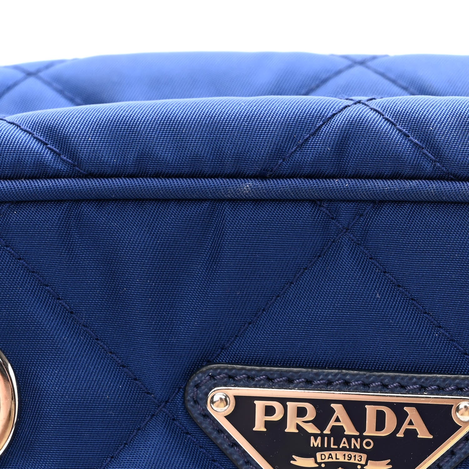 Prada Nylon Tessuto Impuntu Quilted Shoulder Bag Bluette 11 of 11
