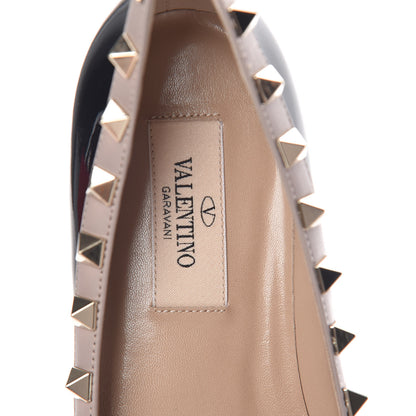 Valentino Garavani Patent Nappa Rockstud Ballerina Flats 35 Black Poudre 5 of 10