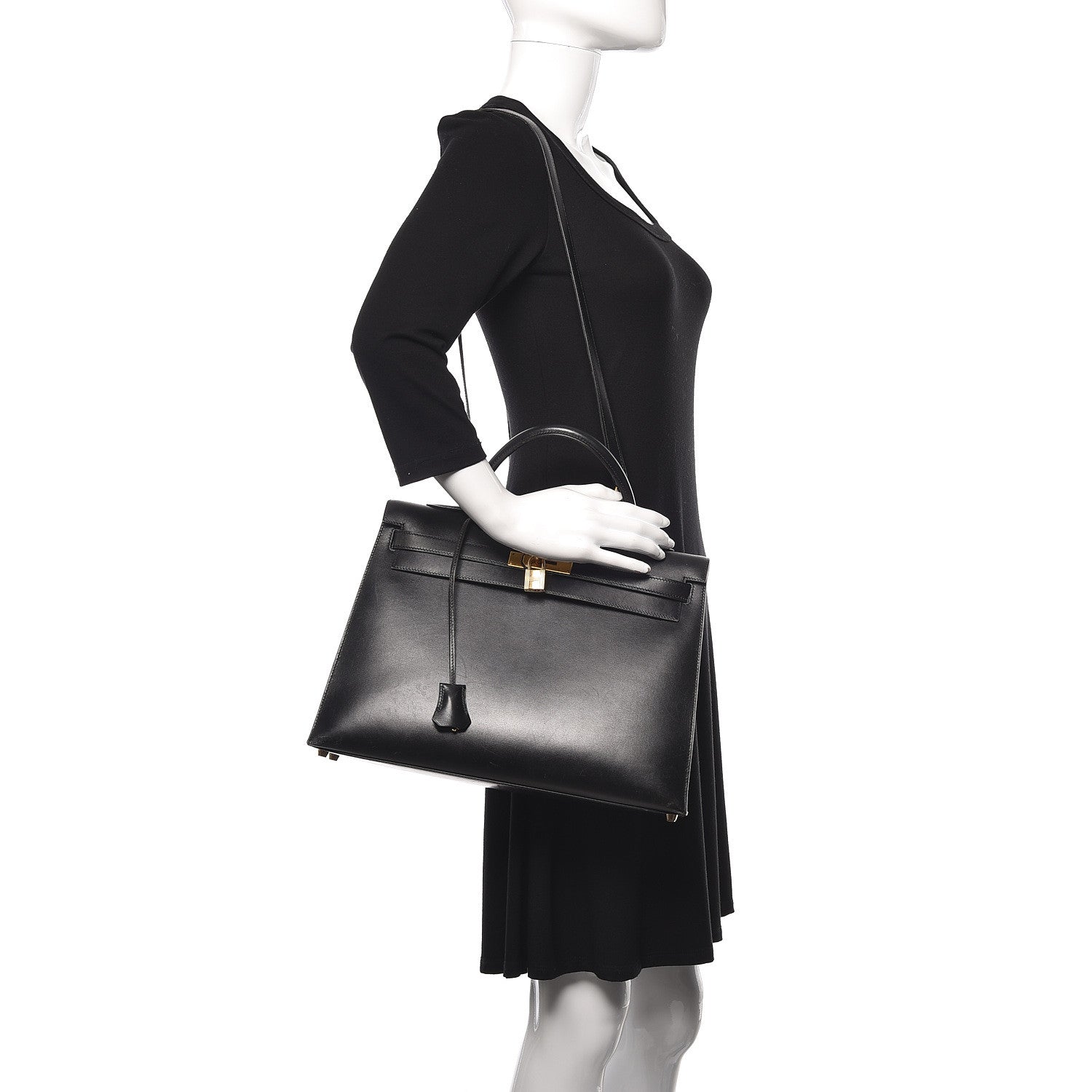 Hermes Box Kelly Sellier 35 Black 2 of 53