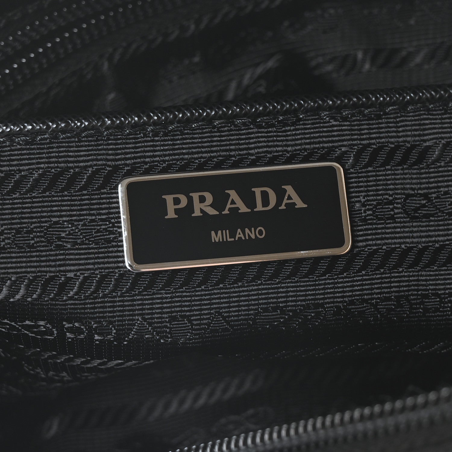 Prada Re-Nylon Vela Saffiano Pocket Double Zip Messenger Bag Black 6 of 9