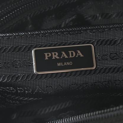Prada Re-Nylon Vela Saffiano Pocket Double Zip Messenger Bag Black 6 of 9