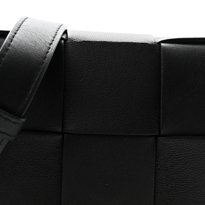 Bottega Veneta Lambskin Maxi Intrecciato Extra Mini Cassette Crossbody Bag Black 7 of 9
