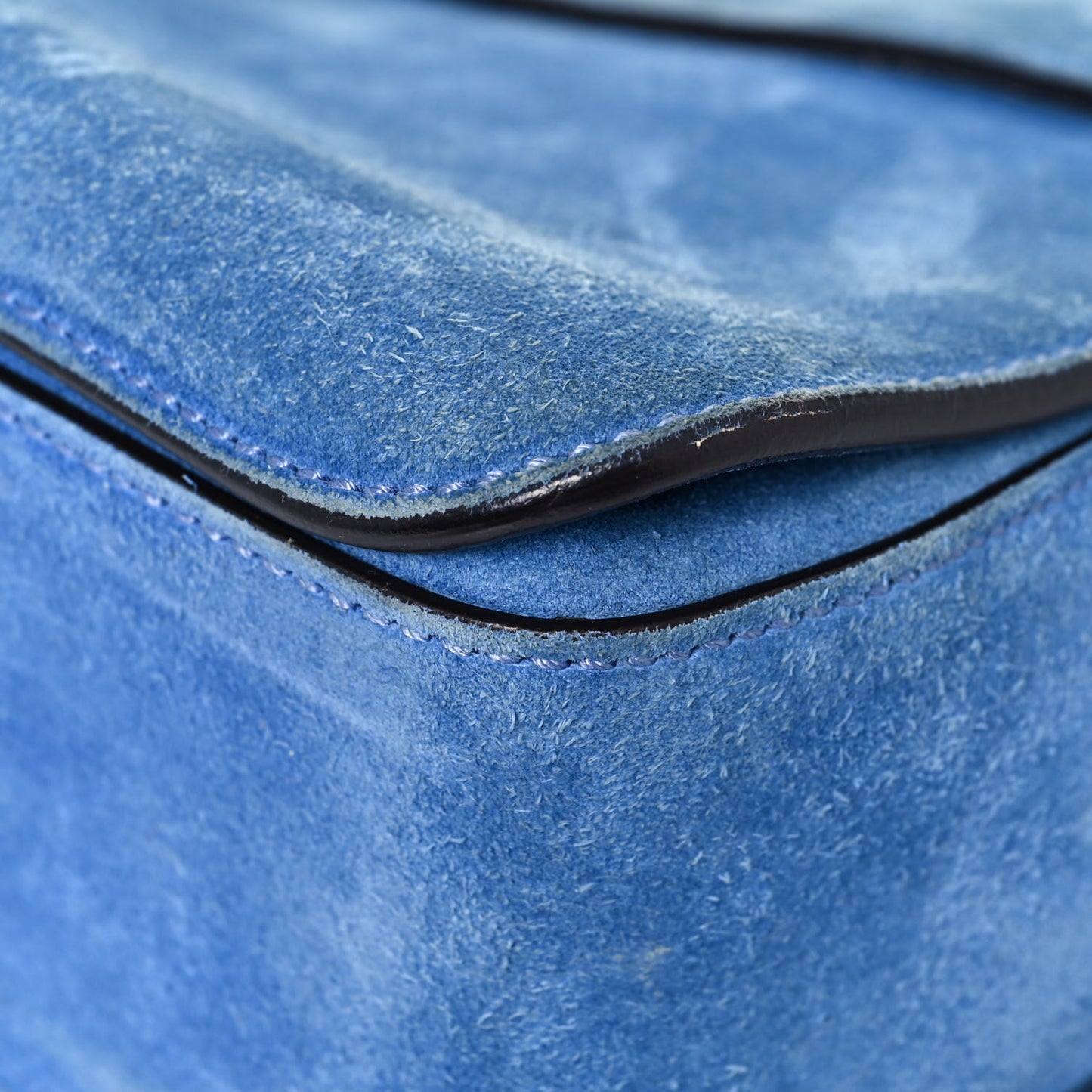 Soft Suede Small Jackie Shoulder Bag Cerulean Blue