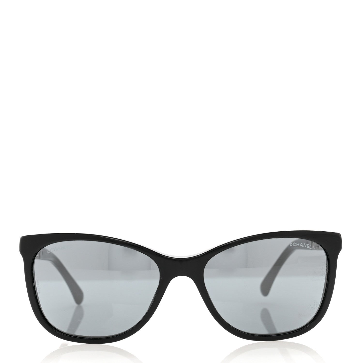 Chanel Cat Eye Chain Polarized Sunglasses 5260-Q Black Silver 2 of 6