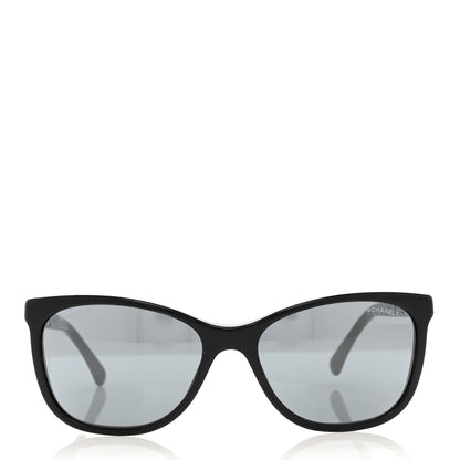 Chanel Cat Eye Chain Polarized Sunglasses 5260-Q Black Silver 2 of 6