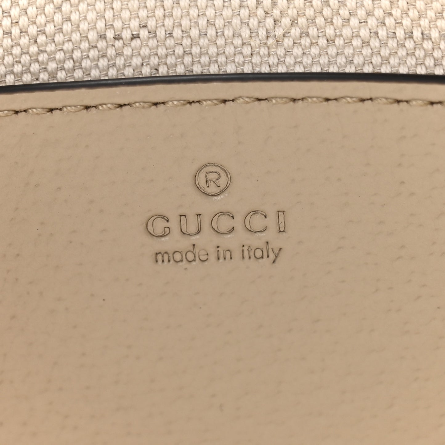 GG Supreme Monogram Textured Dollar Calfskin Web Mini Ophidia GG Handbag Beige Mystic White Oatmeal