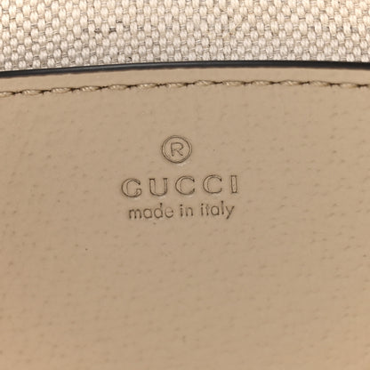 Gucci GG Supreme Monogram Textured Dollar Calfskin Web Mini Ophidia GG Handbag Beige Mystic White Oatmeal 6 of 10