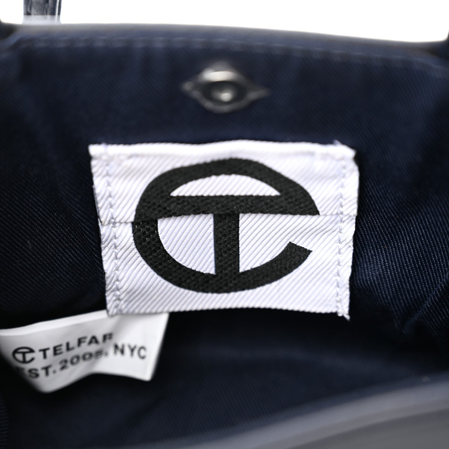 Telfar Vegan Leather Small Shopping Bag Navy 7 of 10