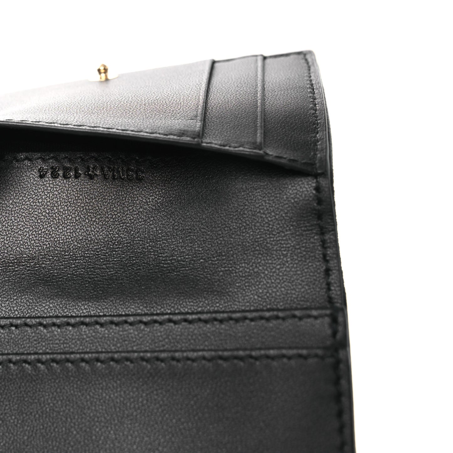 Lambskin Cannage Small Lady Dior Flap Card Holder Black