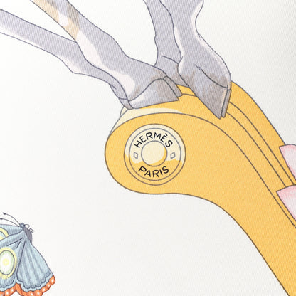 Hermes Silk Hermes Story Scarf 90 White Beige Multicolor 3 of 5