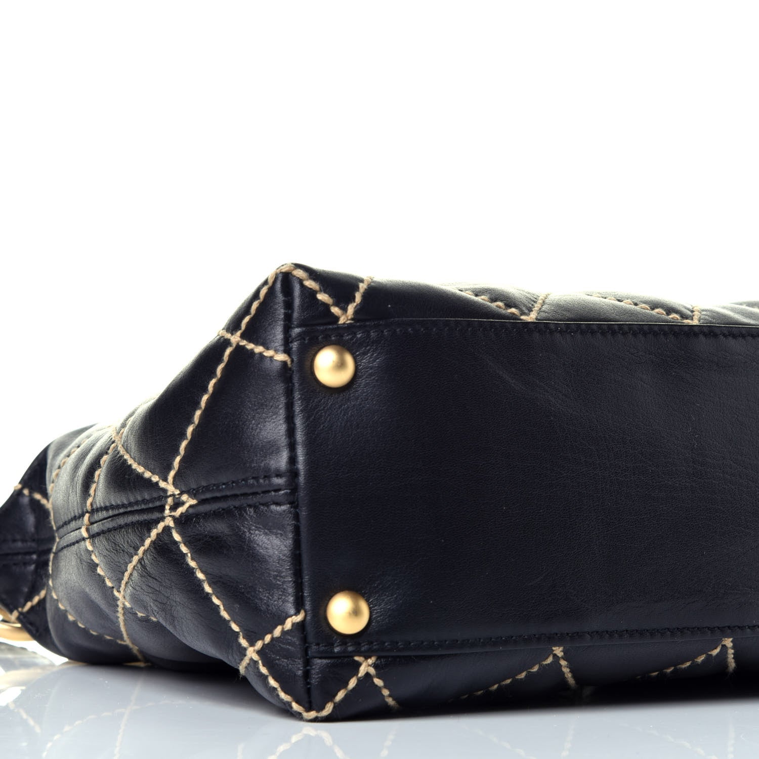 Chanel Calfskin Wild Stitch Hobo Black 7 of 8