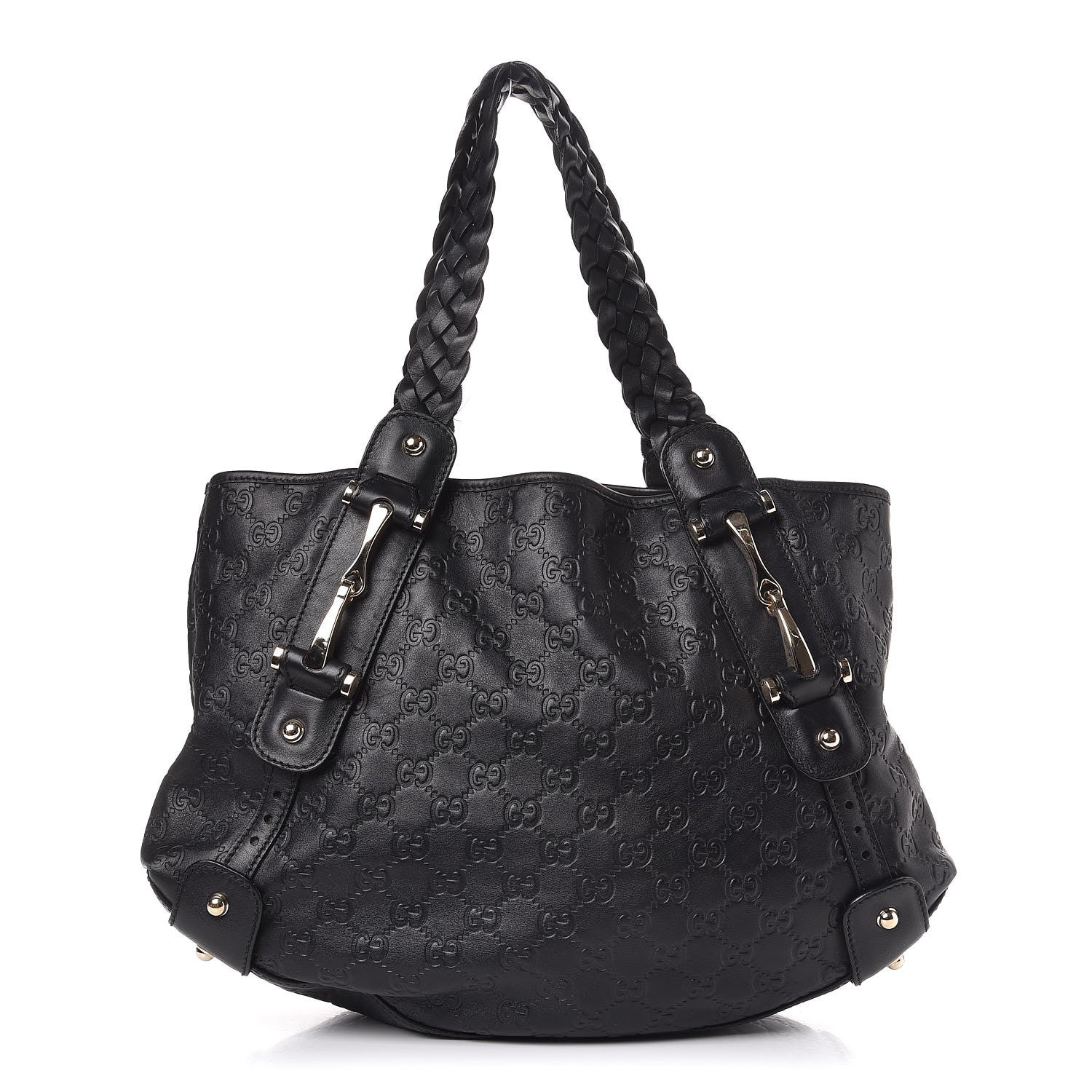 Gucci Guccissima Small Pelham Shoulder Bag Black 1 of 19