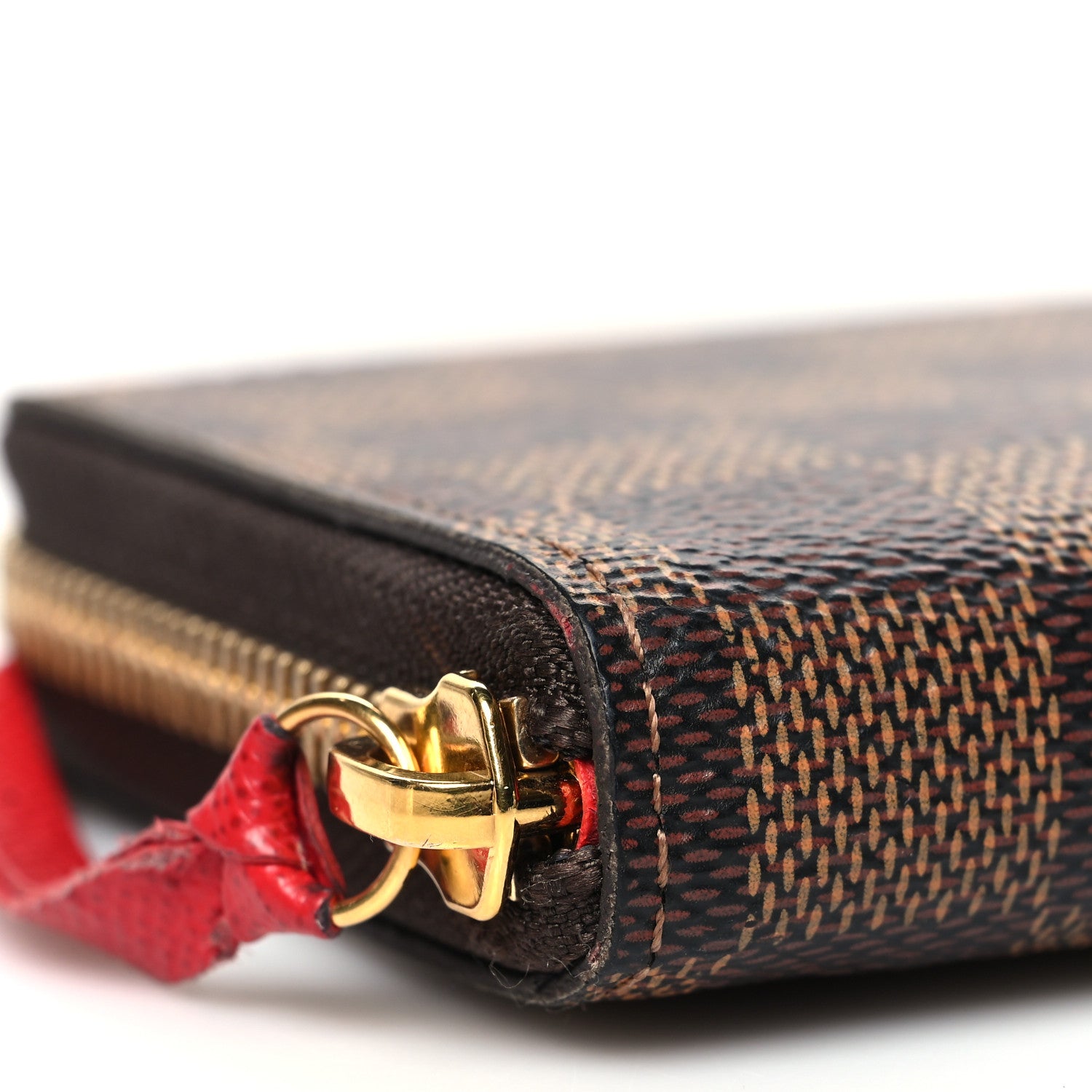 Louis Vuitton Damier Ebene Clemence Wallet Cherry 8 of 9
