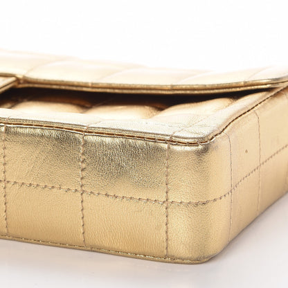 Chanel Metallic Lambskin Quilted East West Chocolate Bar Flap Gold 13 of 13