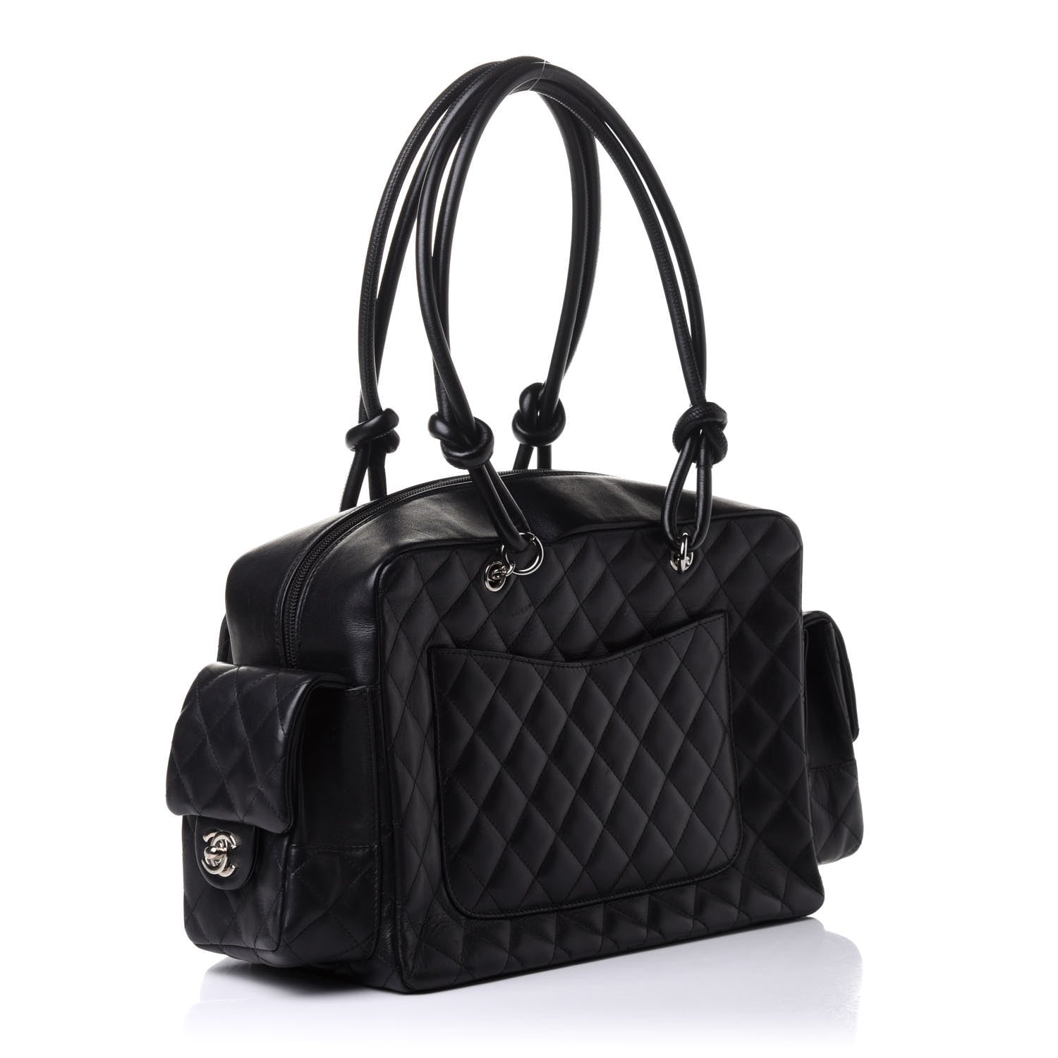 Chanel Calfskin Quilted Large Cambon Multipocket Reporter Black 2 of 10