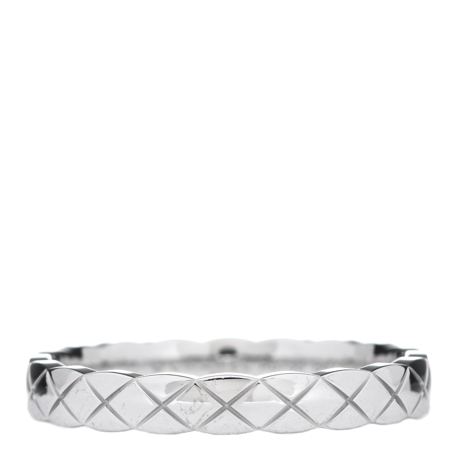 Chanel 18K White Gold Mini Coco Crush Ring 59 8.75 1 of 6