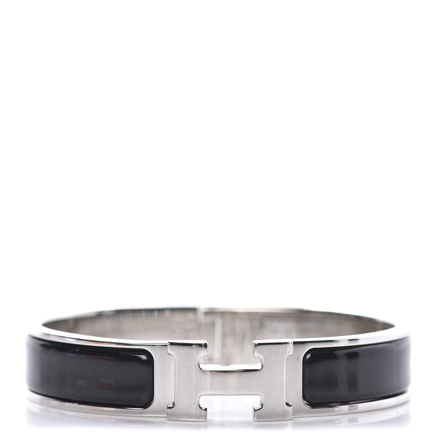 Hermes Enamel Narrow Clic Clac H Bracelet PM Black 1 of 6