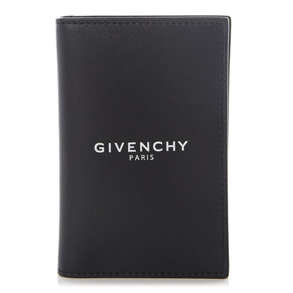Givenchy Calfskin Logo Folding Card Holder Black 1 of 7
