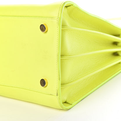 Saint Laurent Calfskin Small Sac De Jour Bag Neon Yellow 16 of 18
