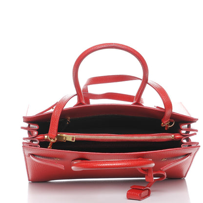 Saint Laurent Grained Calfskin Small Sac De Jour New Red 6 of 8