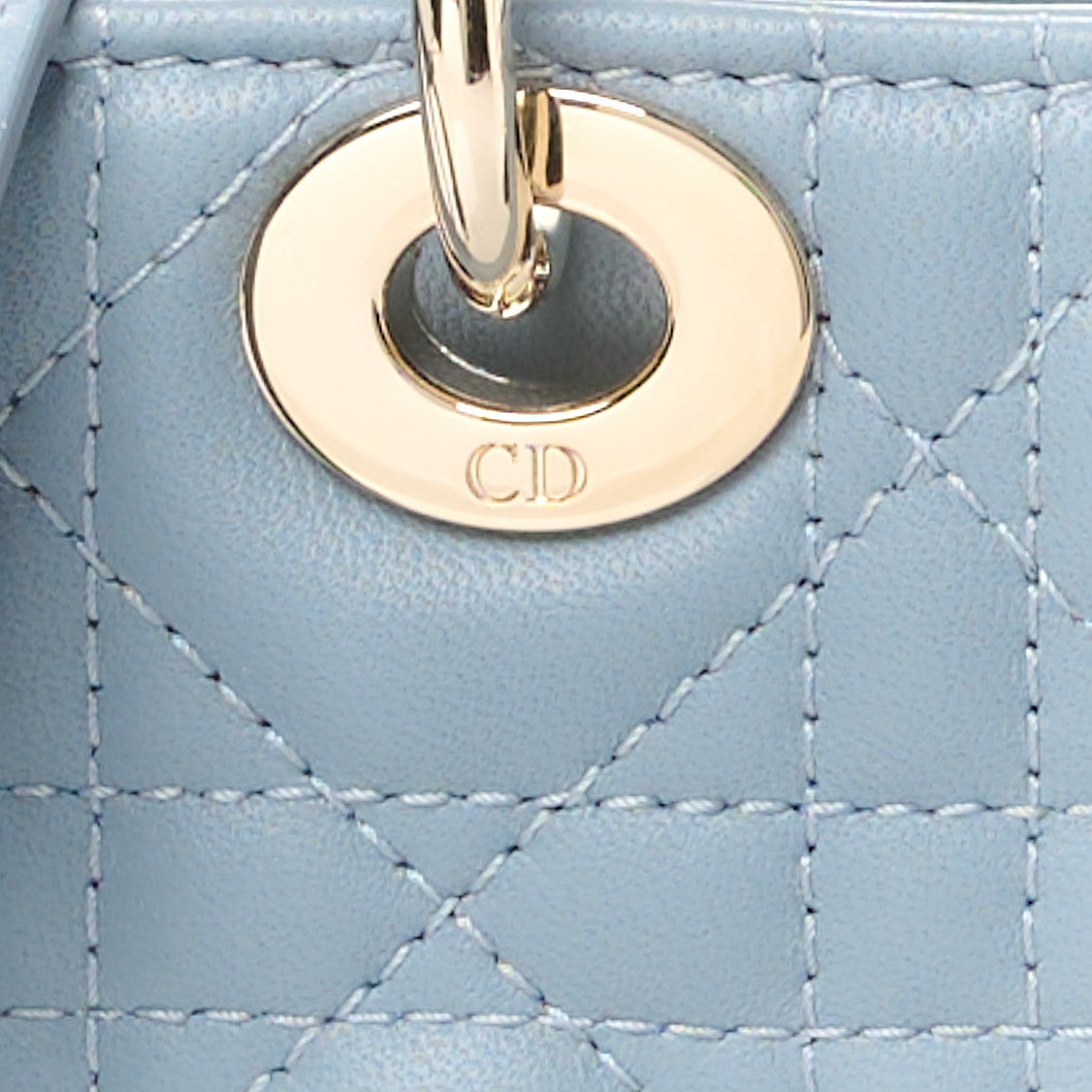 Christian Dior Lambskin Cannage Micro Lady D-Joy Cloud Blue 8 of 11