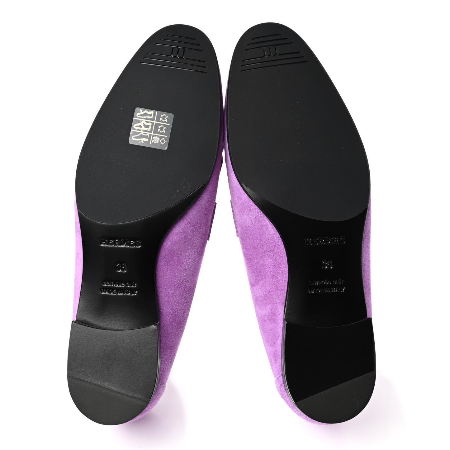 Suede Goatskin Womens Royal Loafers 36 Violet Parme