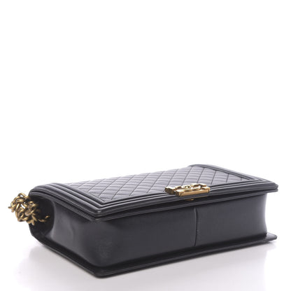 Chanel Metallic Lambskin Quilted Large Boy Flap Black 4 of 13